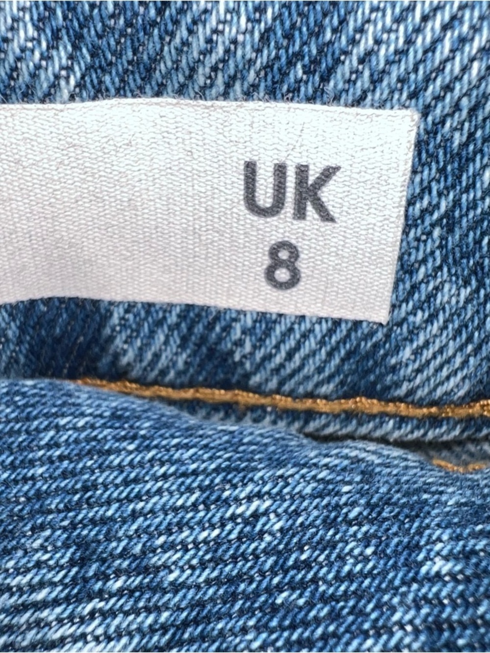 ASOS Blue Denim Wrap Mini Skirt Snap Front Y2K 90’s Casual Size US 4 NWT - Picture 12 of 13